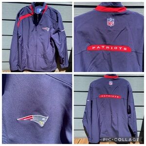 NFL Reebok OnField New England Patriots Fleece Lined All Weather Jacket Coat